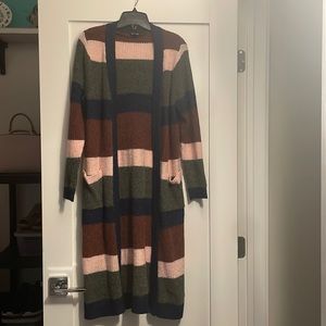 Duster length cardigan